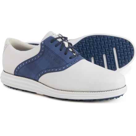 Cole Haan OriginalGrand® Saddle Golf Shoes - Leather (For Men) in Optic White/Ensign Blue/Navy