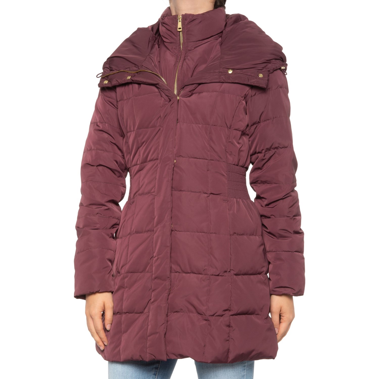 cole haan quilted down coat