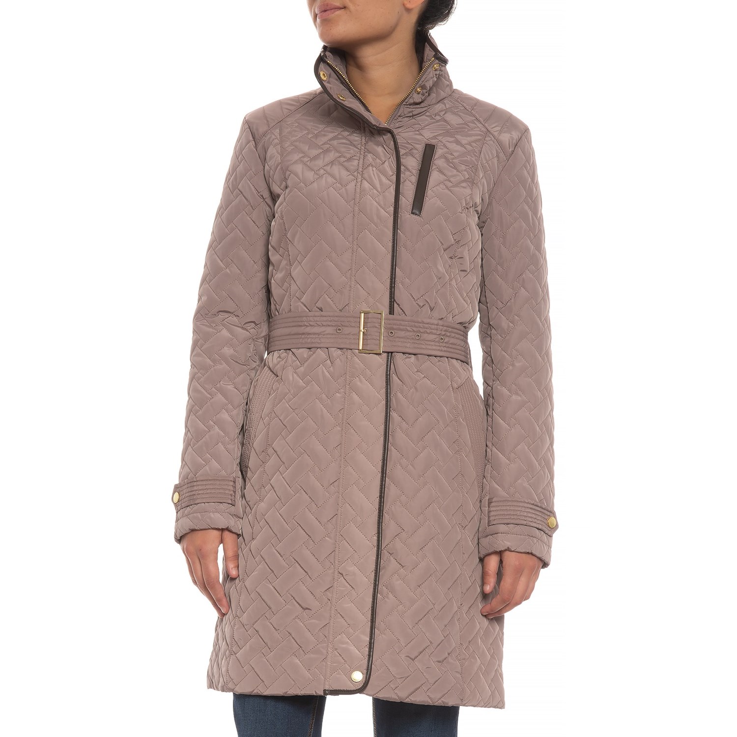 cole haan signature quilted short coat