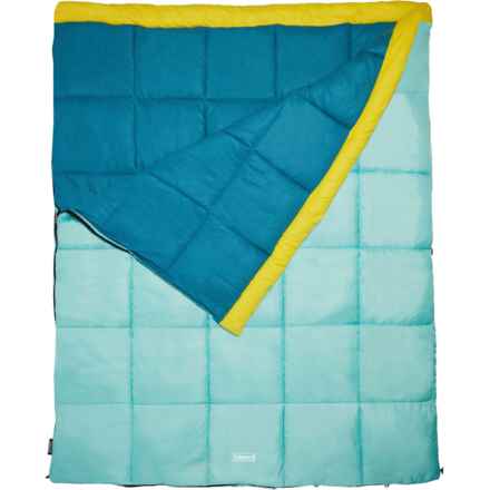 Coleman 30°F Flatlands Fleece Double Sleeping Bag in Blue