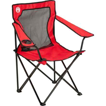 Coleman Broadband Mesh Quad Chair in Red Mesh
