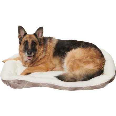 Coleman Cuddler Dog Bed - 36x27” in Taupe Plaid