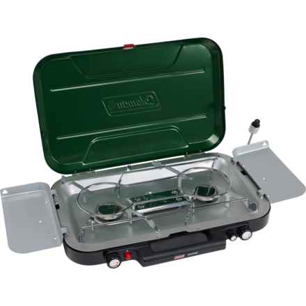 Coleman Even-Temp Propane Gas Camping Stove - 3-Burner in Green