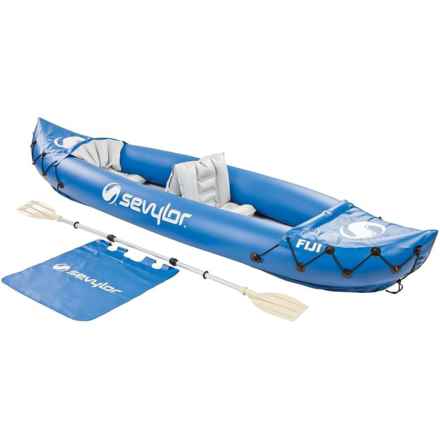 Coleman Fiji Travel Inflatable Kayak with Paddle - 10’4”, Sit-on-Top in Blue