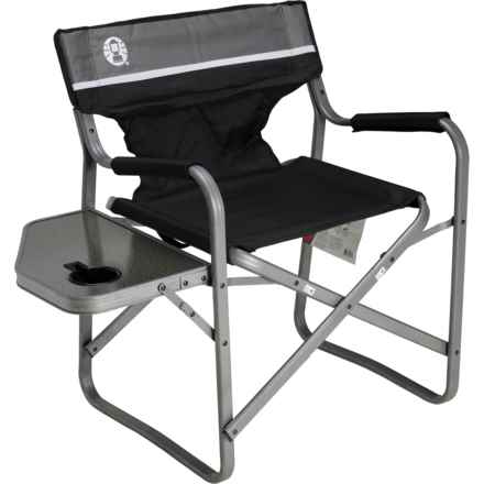 Coleman Folding Deck Chair with Side Table in Aluminum