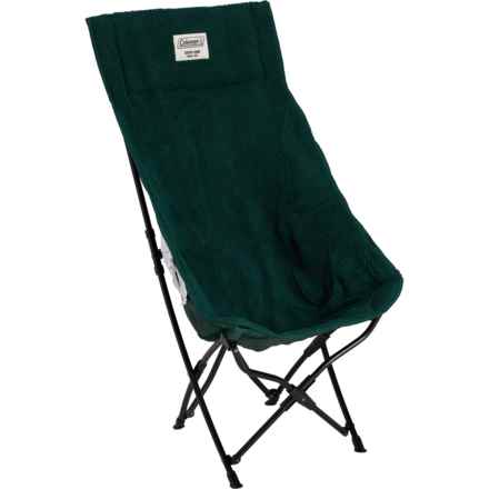 Coleman High-Back Sherpa Chair in Green