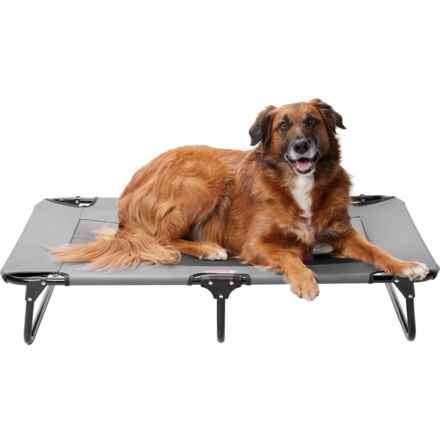 Coleman Large Fold and Go Pet Cot - 42x24x8” in Grey