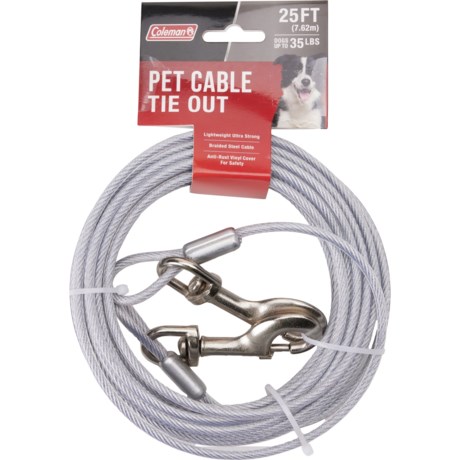 Coleman Pet Cable Tie Out - 25’ in Silver