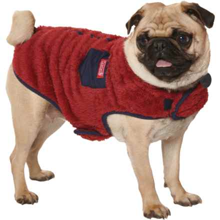 Coleman Plush Dog Jacket in Red