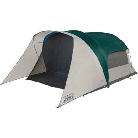 Coleman Screened Porch Cabin Tent - 4-Person, 3-Season in Blue/Evergreen