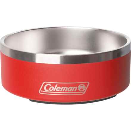 Coleman Stainless Steel Dog Food Bowl - 42 oz. in Red