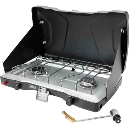 Coleman Triton 2-Burner Propane Camping Stove in Black