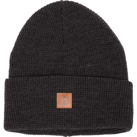 Coleman Waffle Beanie (For Men) in Black Heather