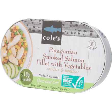 Cole's Patagonian Smoked Salmon Fillet with Vegetables - 5.6 oz. in Multi