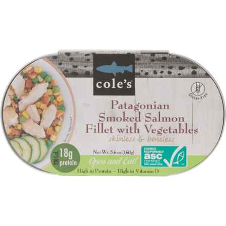 Cole's Patagonian Smoked Salmon Fillet with Vegetables - 5.6 oz. in Multi