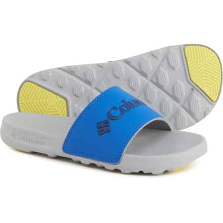 COLUMBIA Big Boys and Girls Hood River Slide Sandals in Bright Indigo,