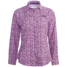 Columbia Sportswear PFG Super Tamiami Fishing Shirt - UPF 40, Long Sleeve (For Women) in Berry Jam/Bali Criss Cross - Closeouts