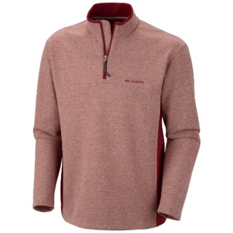 Columbia Sportswear Schuss Pullover Shirt - Zip Neck, Long Sleeve (For Men) in Red Element