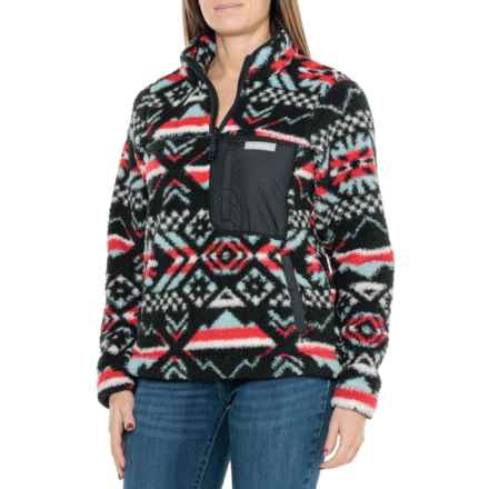 COLUMBIA West Bend Jacket - Zip Neck in Red Lily Checkered