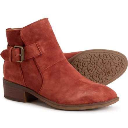 Comfortiva Cardee Boots - Suede (For Women) in Cinnamon Red