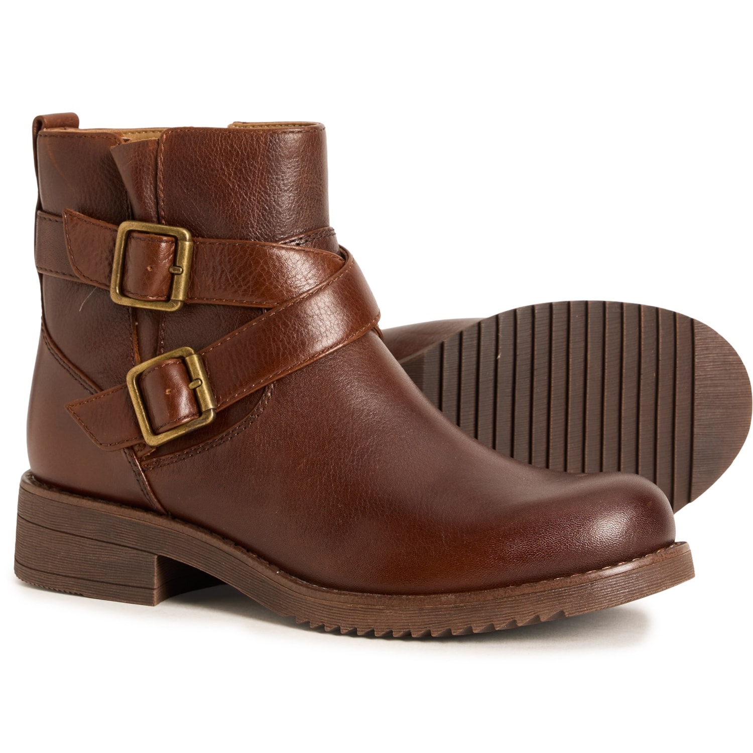 Comfortiva Clover Double Buckle Boots - Leather (For Women)