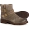 Comfortiva Clover Double Buckle Boots - Leather (For Women) in Mushroom
