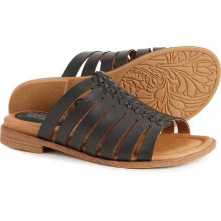 Comfortiva Dasya Slide Sandals - Leather (For Women) in Black