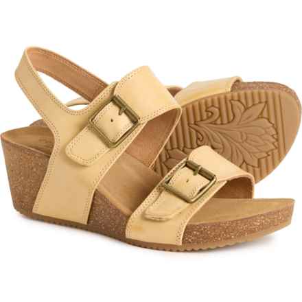 Comfortiva Erlina Wedge Sandals - Leather (For Women) in Mexico Yellow