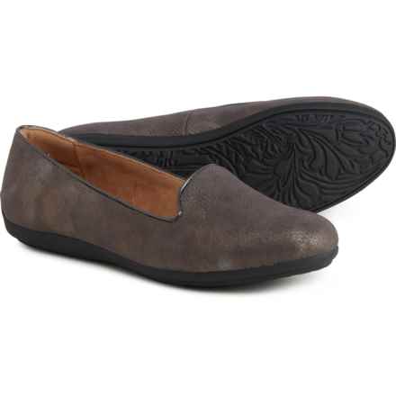 Comfortiva Marybeth Smoking Slippers - Suede, Wide Width (For Women) in Charcoal
