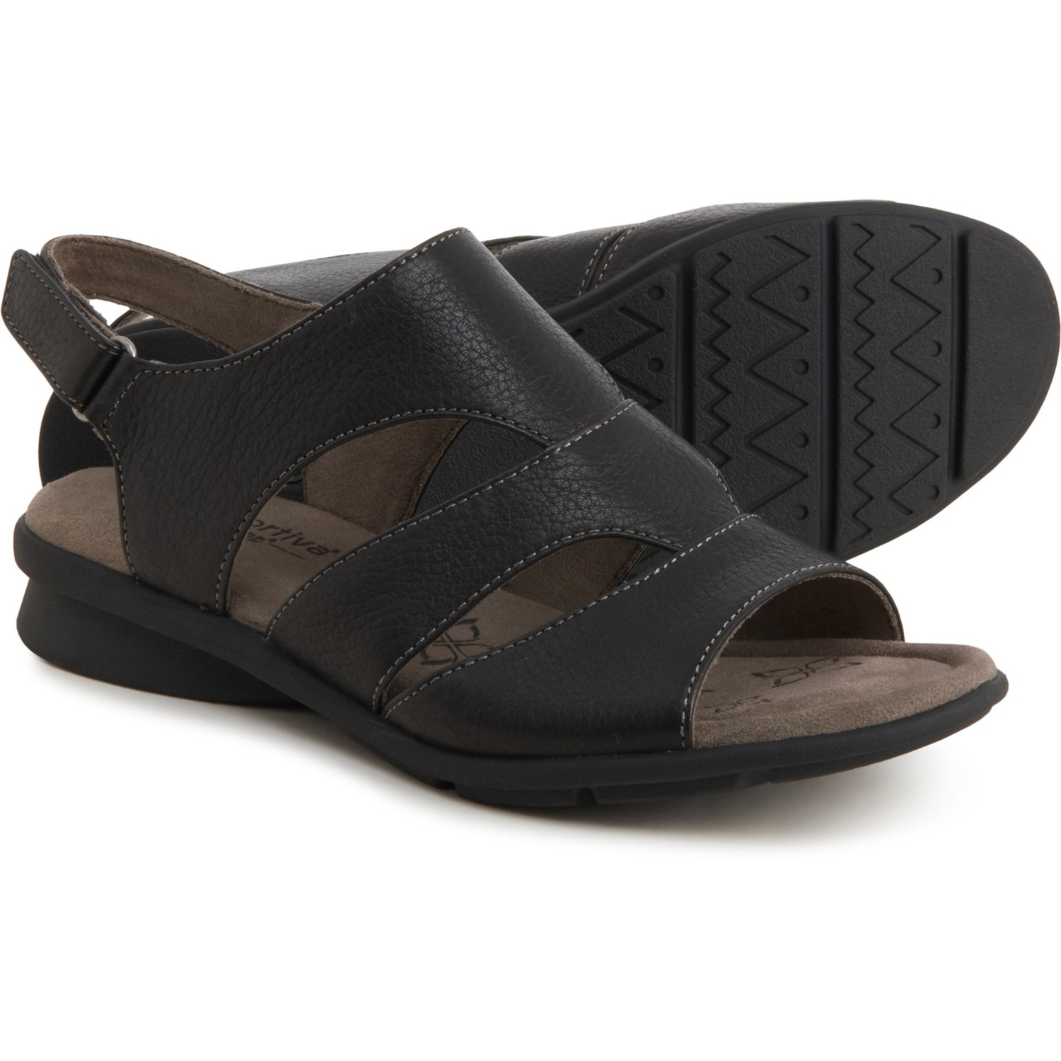 comfortiva leather comfort sandals