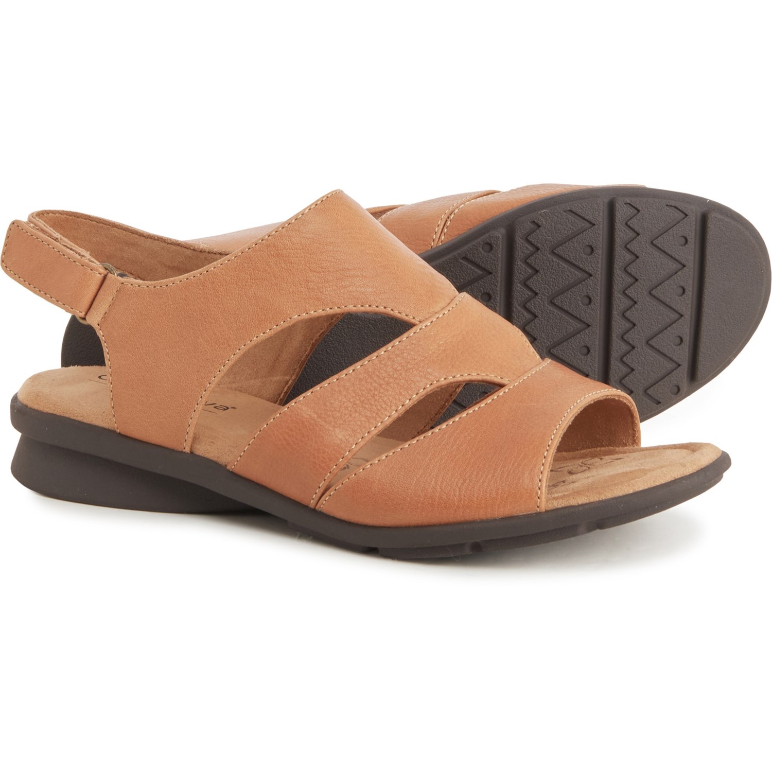 comfortiva leather comfort sandals