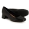 Comfortiva Peach Heels - Leather (For Women) in Black