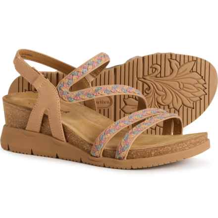 Comfortiva Silvia Sandals - Leather (For Women) in New Caramel Multi