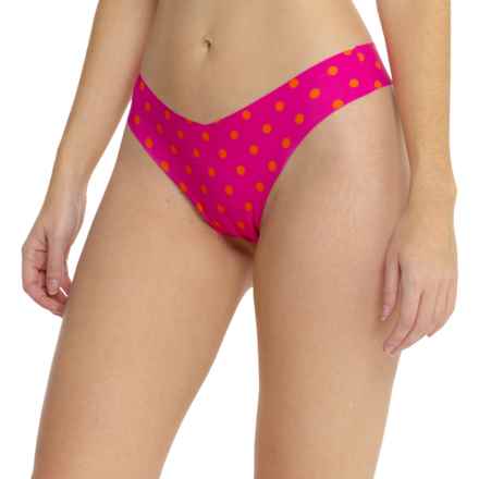 Commando Classic Print Panties - Thong in Button Pink