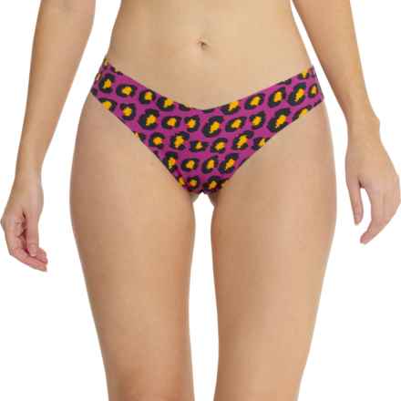 Commando Classic Print Panties - Thong in Kitty Fuchsia