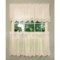 7975V_2 Commonwealth Home Fashions Embroidered Faux-Linen Curtain Tiers - 54x24”, Semi-Sheer, Pocket Top