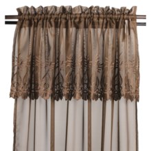 Commonwealth Home Fashions St. James Sheer Valance - 50x17", Pole-Top in Chocolate - Closeouts