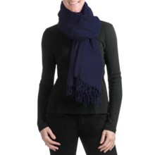 Company C Wool Tutti Colori Featherweight Wrap - 40x80” in Navy - Closeouts
