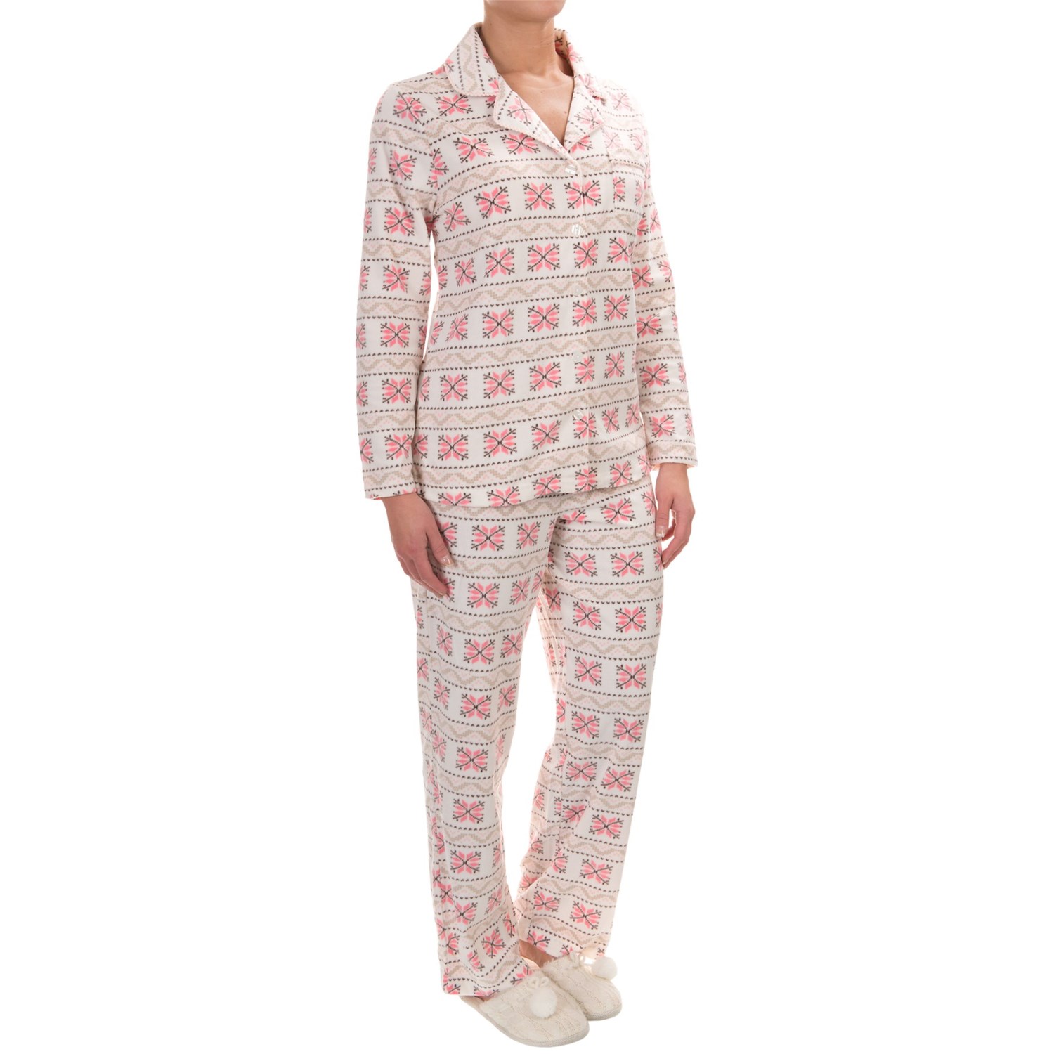 Company Ellen Tracy Classic Microfleece Pajamas (For Women) - Save 65%