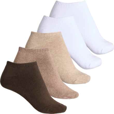 CONSCIOUS CONNECTION Full Cushioned Socks -Oragnic Cotton, 5-Pack, Below the Ankle (For Women) in Brown