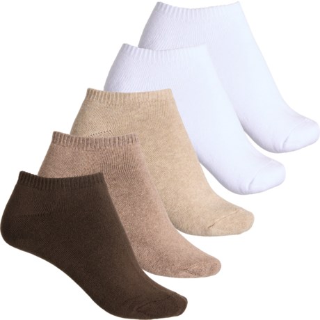 CONSCIOUS CONNECTION Full Cushioned Socks -Oragnic Cotton, 5-Pack, Below the Ankle (For Women) in Brown