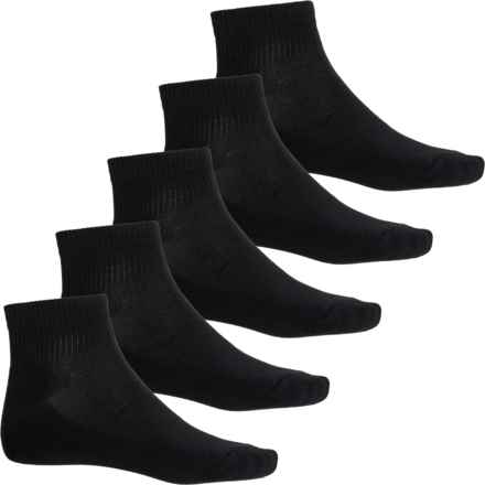 CONSCIOUS CONNECTION Half Cushion Arch Support Socks - Organic Cotton, 5-Pack, Quarter Crew (For Men) in Black