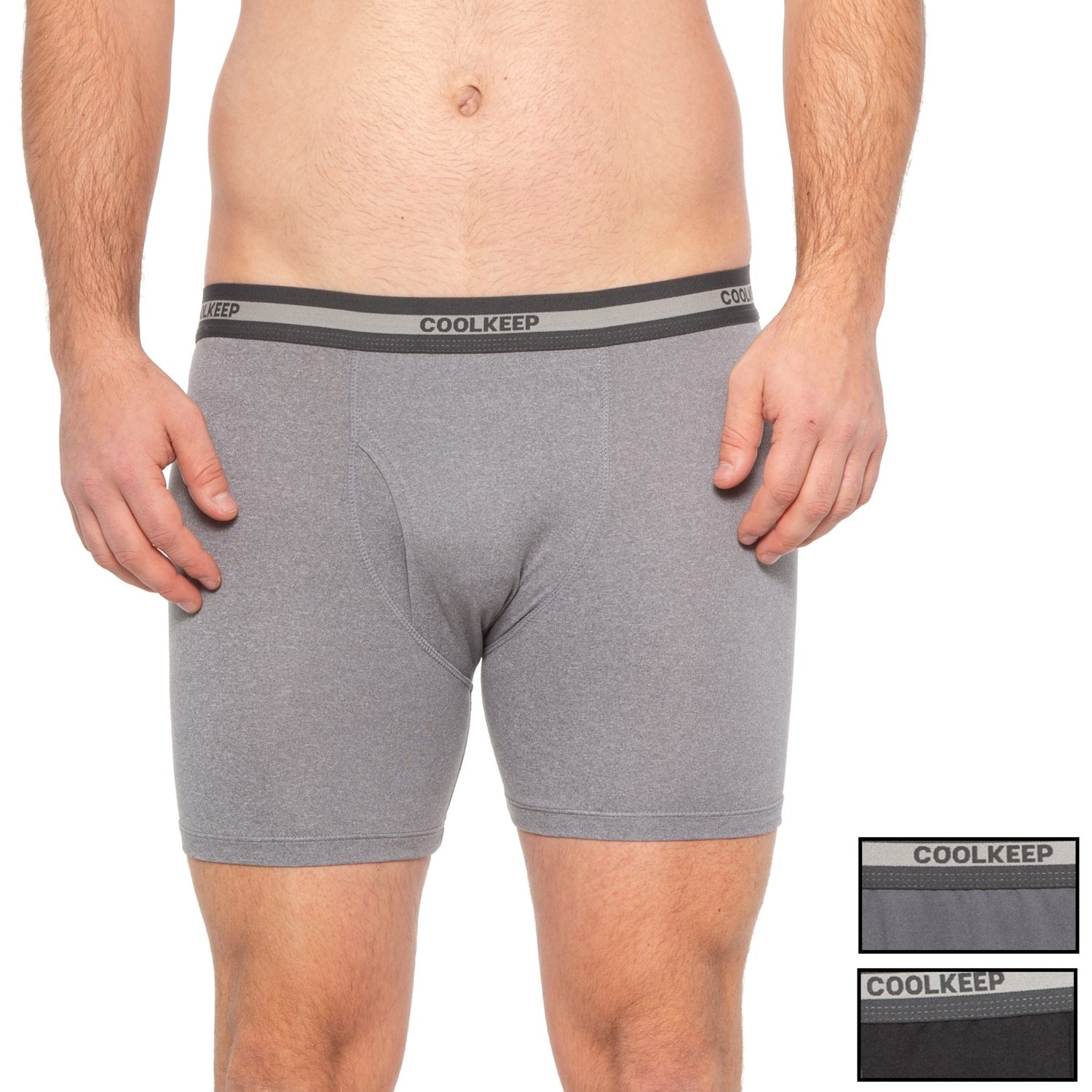 CoolKeep GreyCharcoalBlack Boxer Briefs (For Men) Save 55