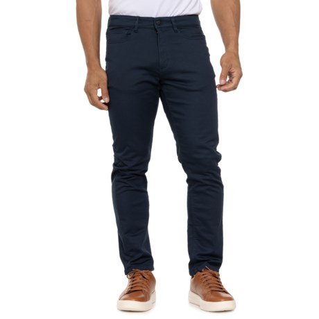 Copper & Oak Fenwick Stretch-Cotton Pants in Dark Sapphire