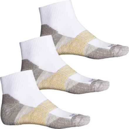 Copper Fit WorkGear Terry Socks - 3-Pack, Quarter Crew (For Men) in White