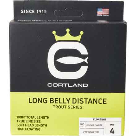 Cortland Long Belly-Distance Freshwater Fly Line - 100’ in Orange/White