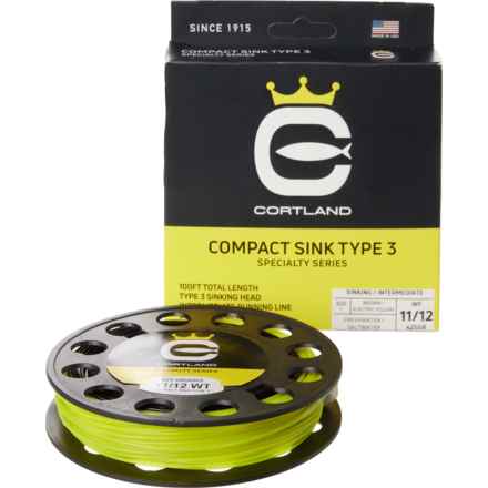 Cortland Specialty Compact Sink Type 3 Fly Line - 100’ in Brown/Electric Yellow