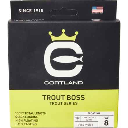 Cortland Trout Boss Freshwater Fly Line - 100’ in Chartreuse/White