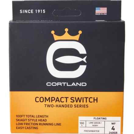 Cortland Two-Handed Compact Switch Fly Line - 100’ in Lime Green/Ivory