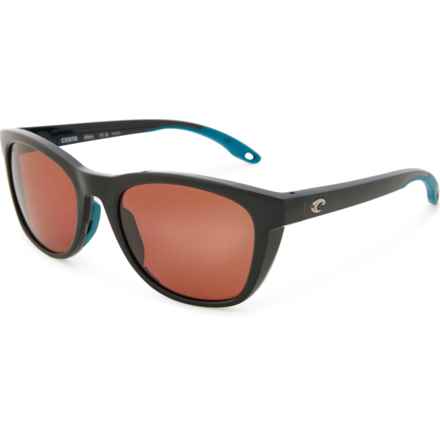 Costa Aleta Sunglasses - 580P Polarized Lenses in Black/Copper 580P